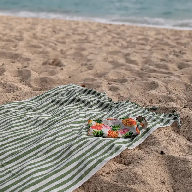 Turkish Towel, Zebra Green