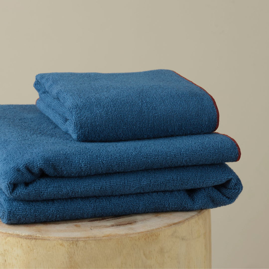 Cotton Towel with Overlock, Ikigai