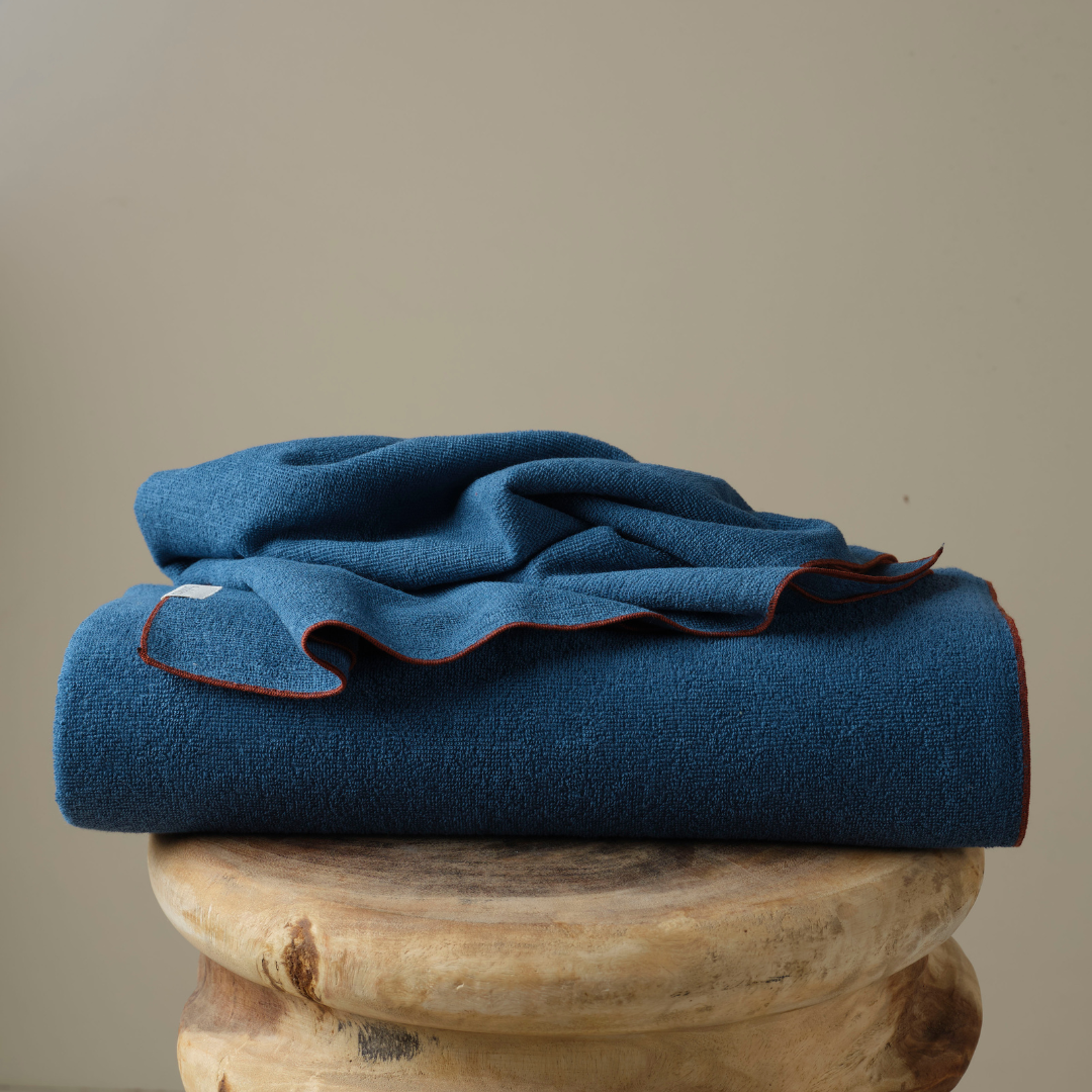 Cotton Towel with Overlock, Ikigai