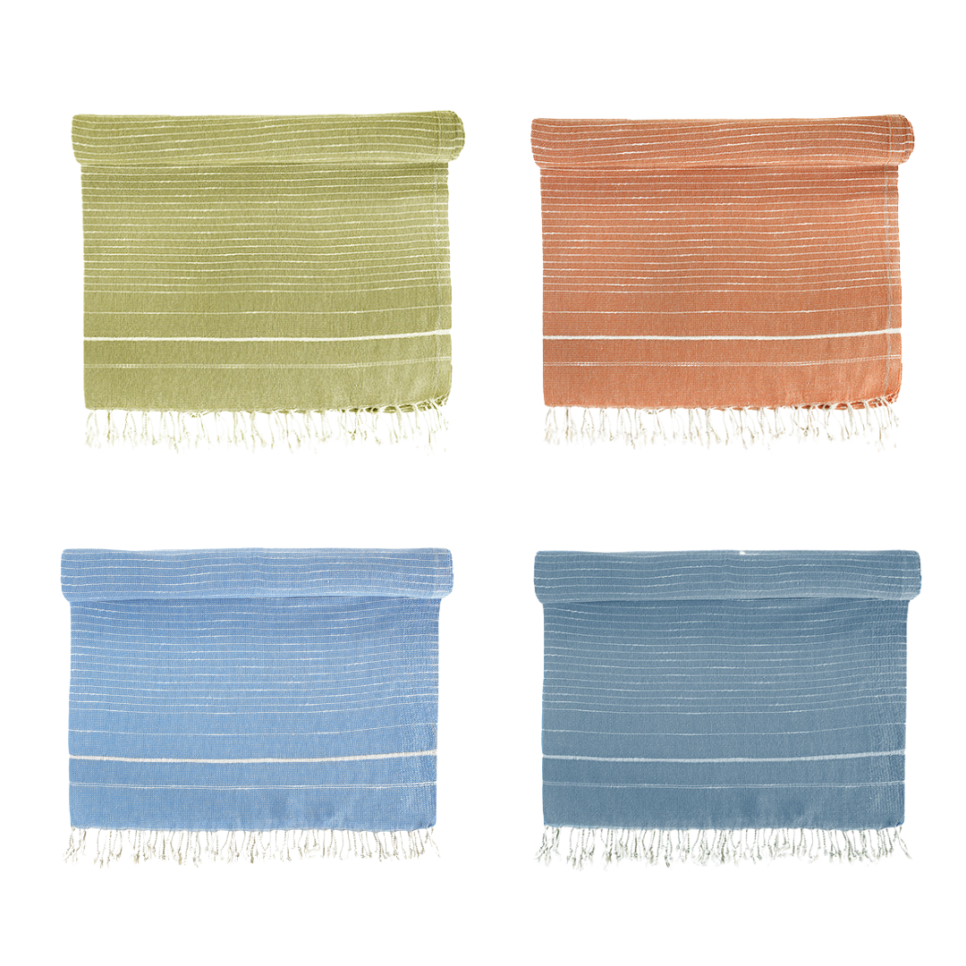 Turkish Beach Towel 15% Linen 200gsm Bath SPA, Perla