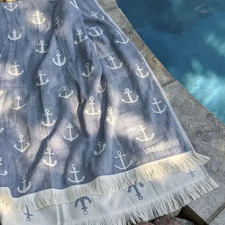 Turkish Beach Towel, Anchors