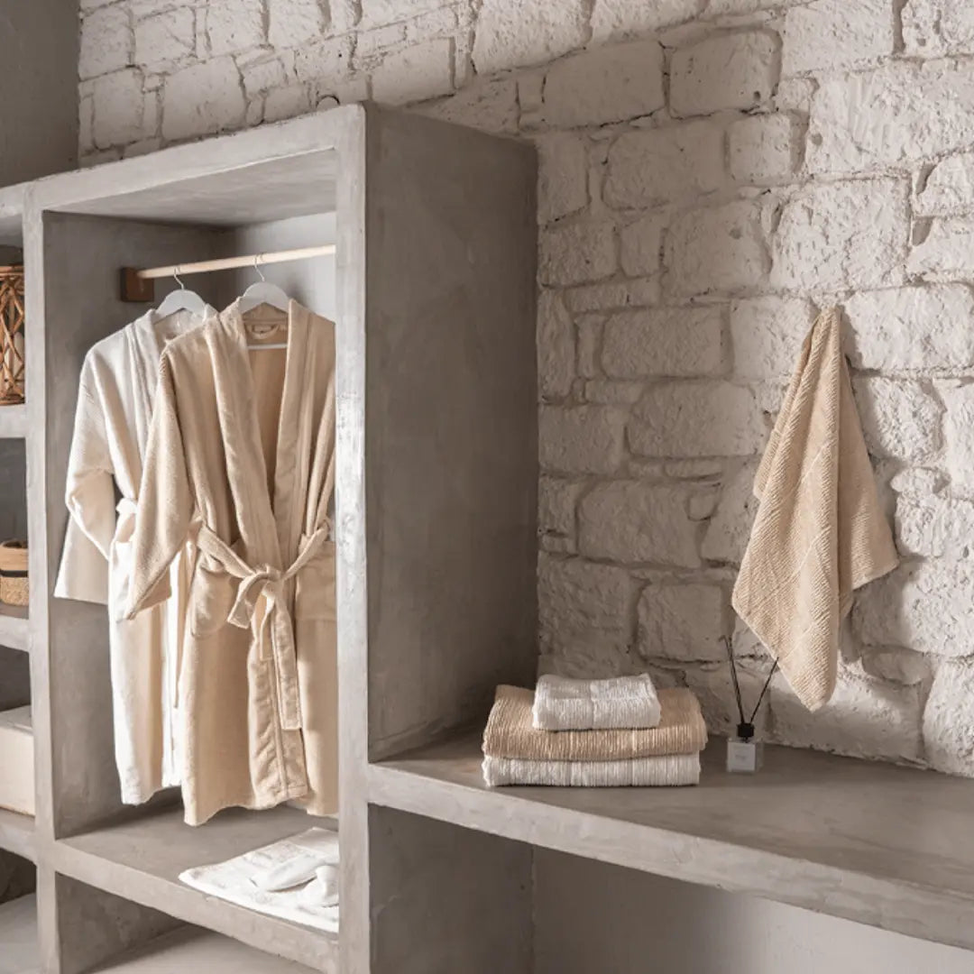 Bathrobe, Ribbed Terry, Sardes