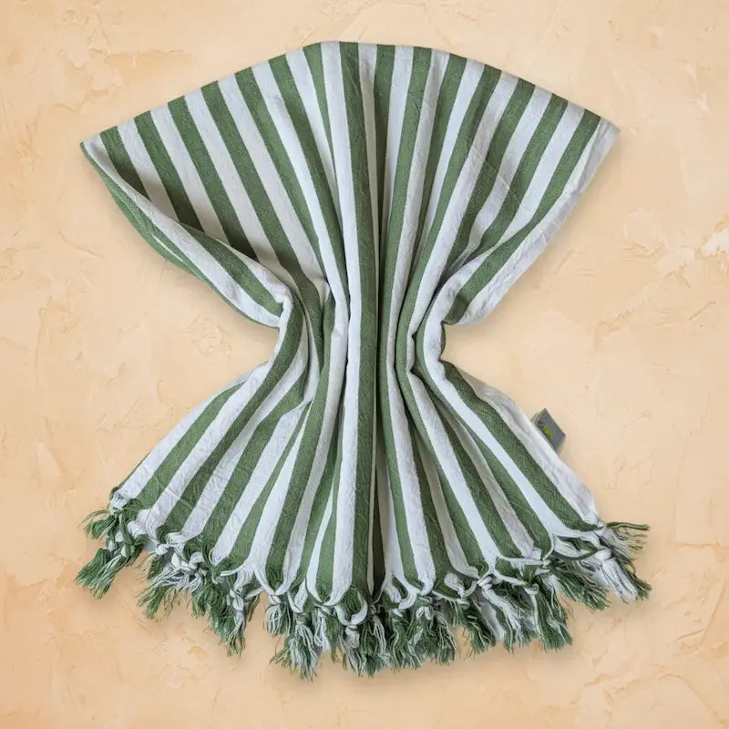 Turkish Towel, Zebra Green