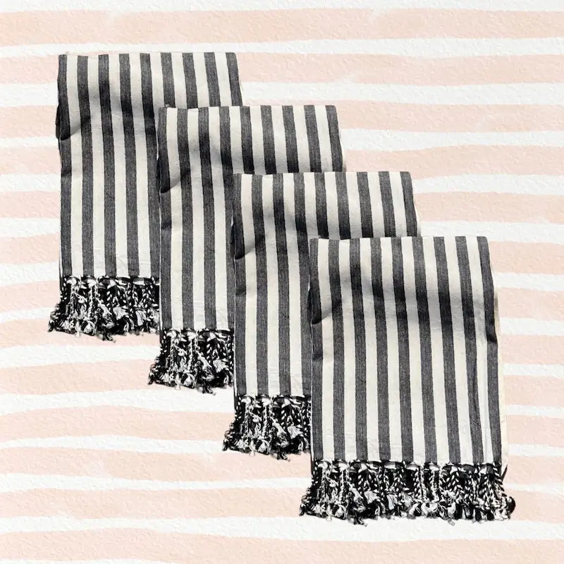 XL Turkish Towel Set Zebra Black (4)