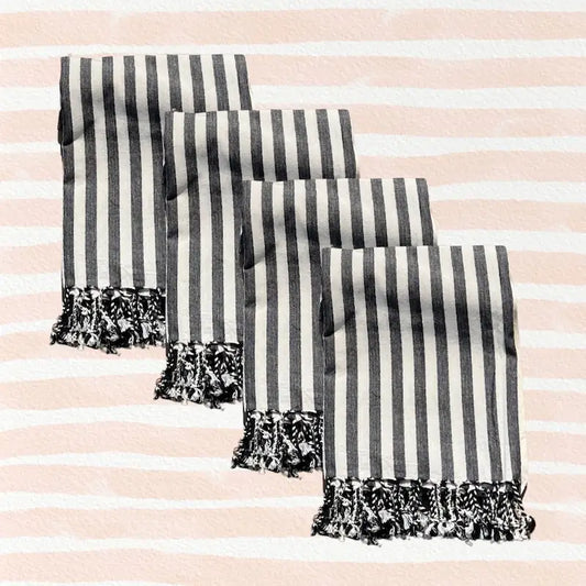 XL Turkish Towel Set Zebra Black (4)